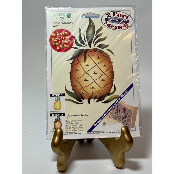 Vintage Stencil Ease 5"x7" Two Part Stencil Petite Pineapple Crafting Stencils - Picture 1 of 3